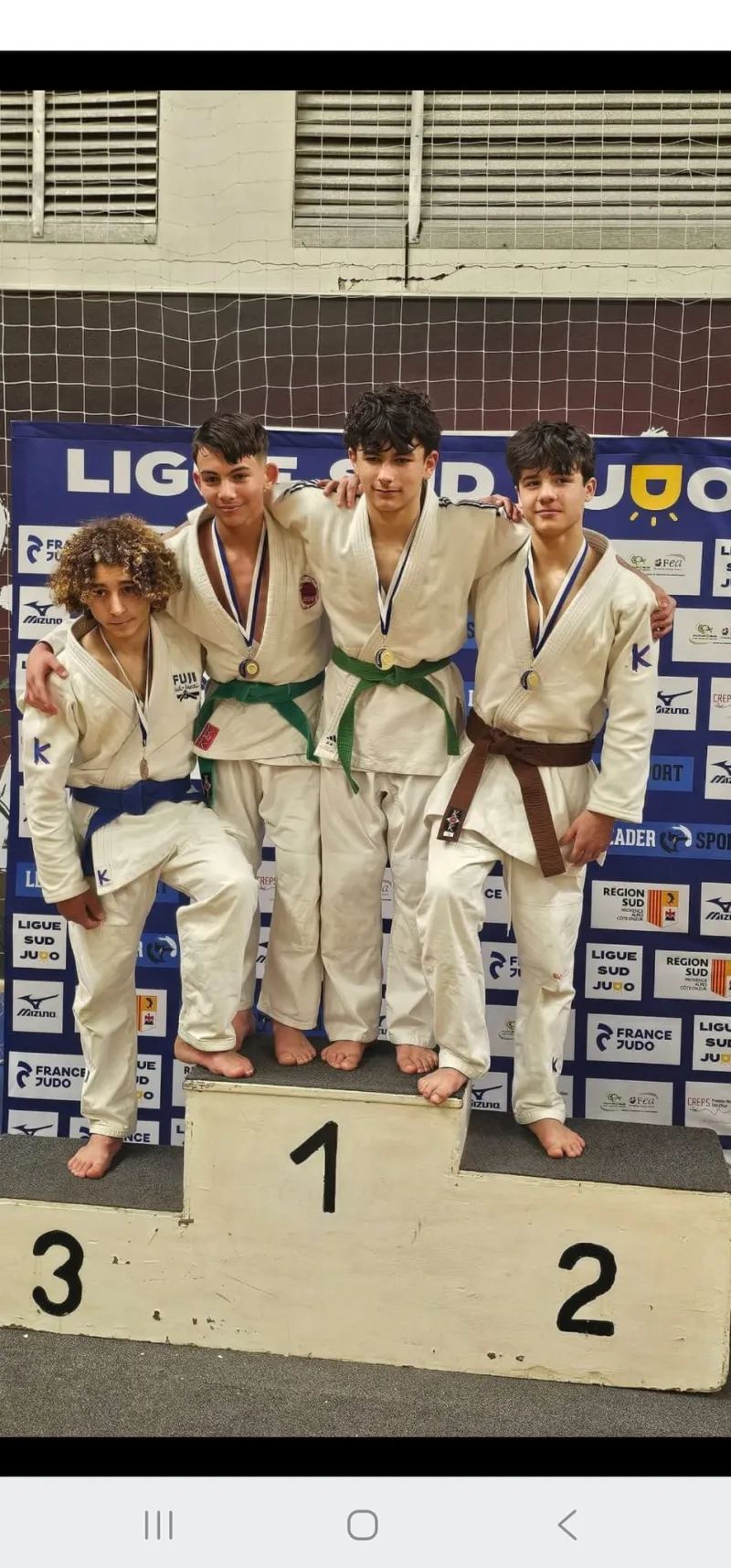Judokas AGMJ médaillés sur podium Ligue Sud